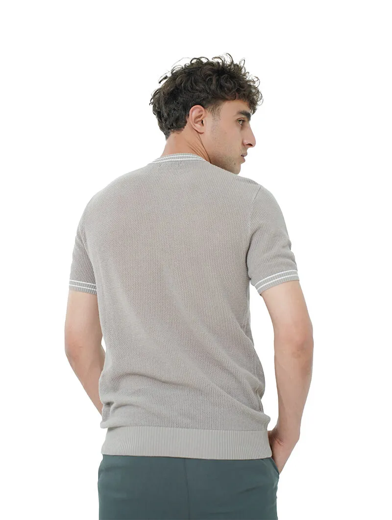 T-shirt en tricot demi-manches